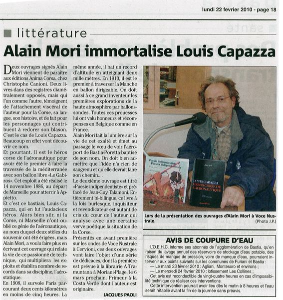 Alain Mori immortalise Louis Capazza