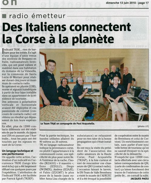 Des italiens connectent la Corse à la planète