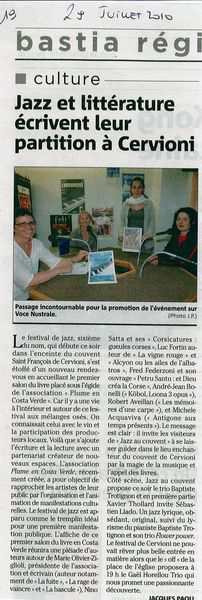 Jazz et littérature écrivent leur partition à Cerv