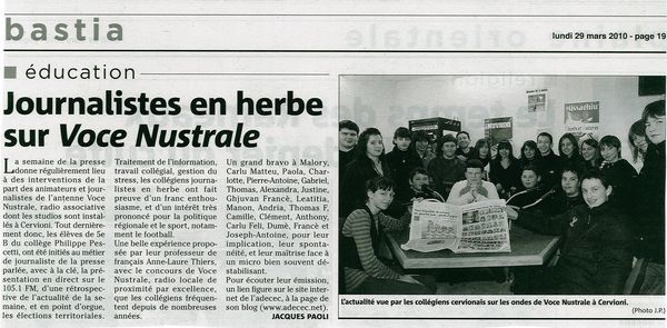 Journalistes en herbe