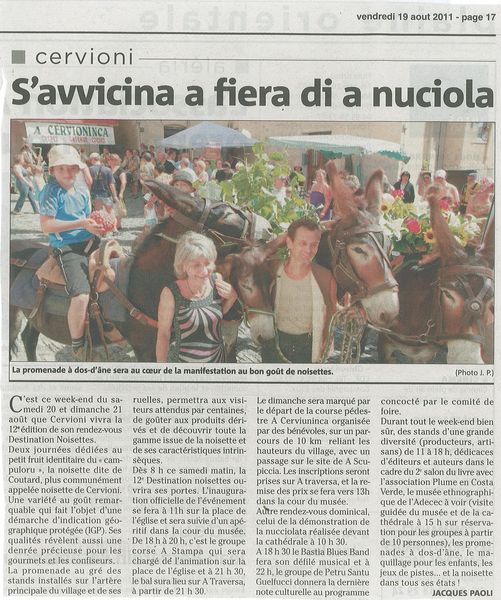 S'avvicina a fiera di a nuciola