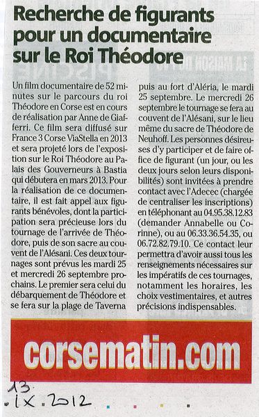 Recherche de figurants 1