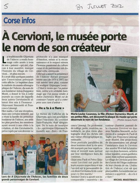 A Cervioni, le musée porte le nom de son créateur