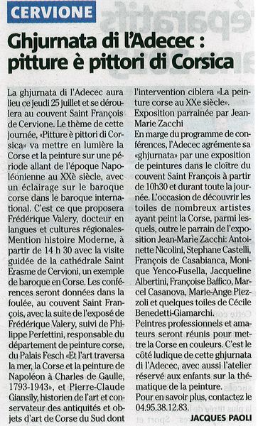 Ghjurnata di l'ADECEC 2