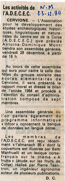 AG de l'ADECEC 2