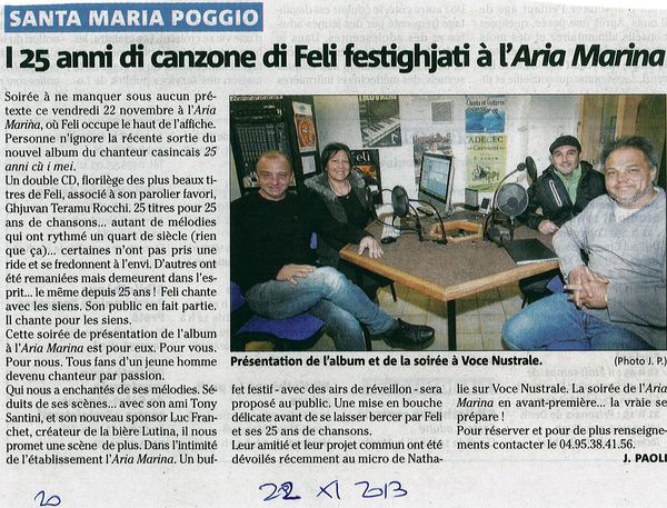I 25 anni di canzone di Feli