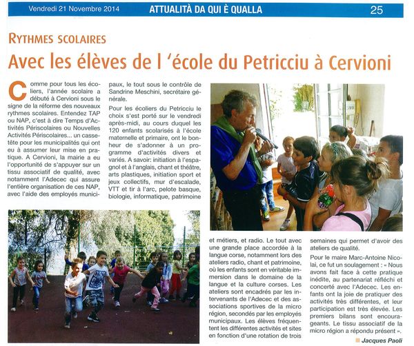 Nouvelles activités périscolaires 2