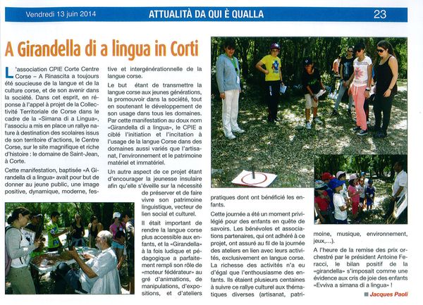 Simana di a lingua 2