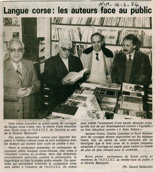 Langue corse : les auteurs face au public