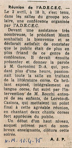 Geronimi literatura corsa 2