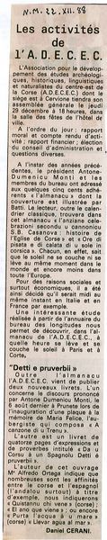 Les activités de l'ADECEC 2