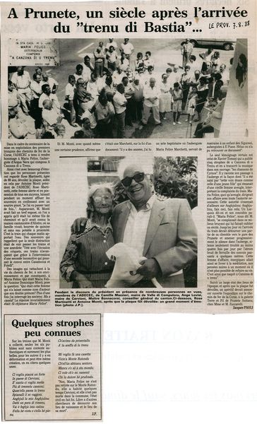 Un siècle après l'arrivée du trenu