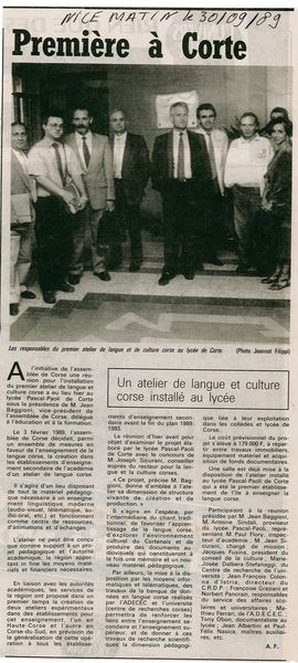 Première à Corte