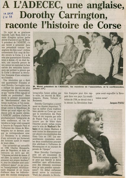 Dorothy Carrington révolution Corse 4