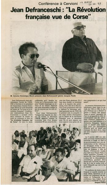 Jean Defranceschi la Corse et la révolution 2