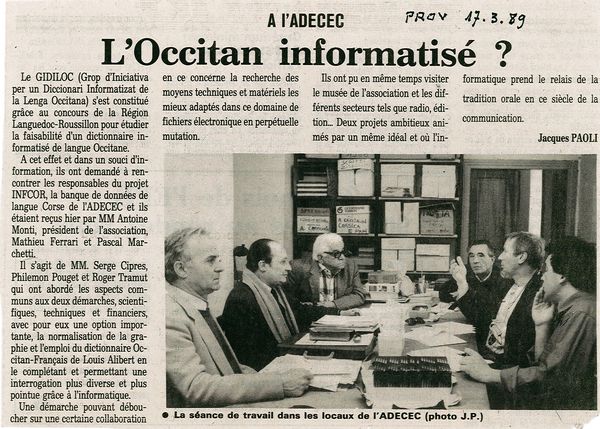 L'Occitan informatisé