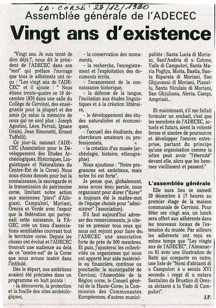 AG 20 ans d'existence 1