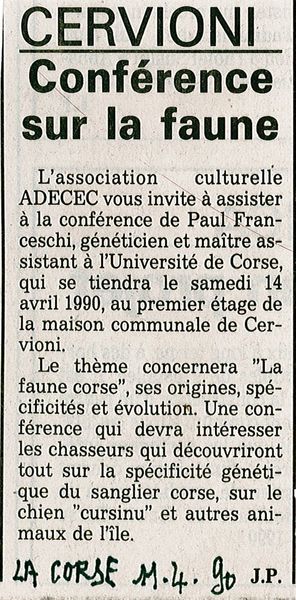 Paul Franceschi la faune 1