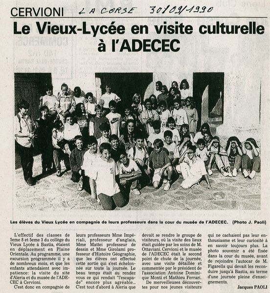 Le Vieux-Lycée en visite culturelle à l'ADECEC