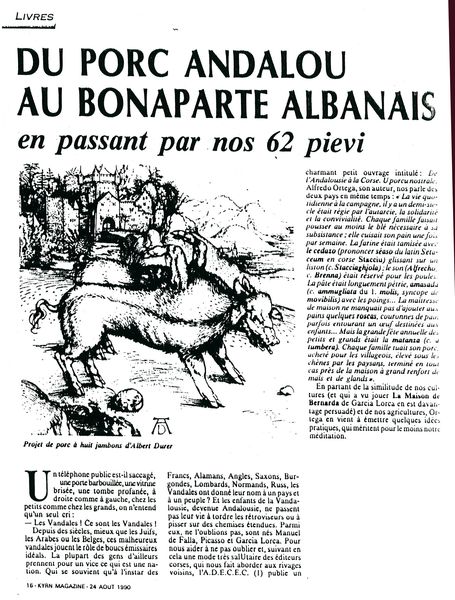 Du porc andalou au bonaparte albanais