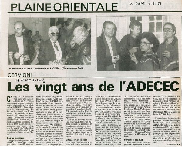 Les 20 ans de l'ADECEC