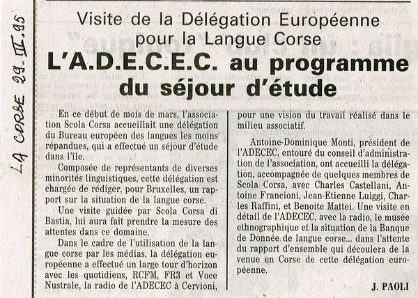 Programme du séjour d'étude