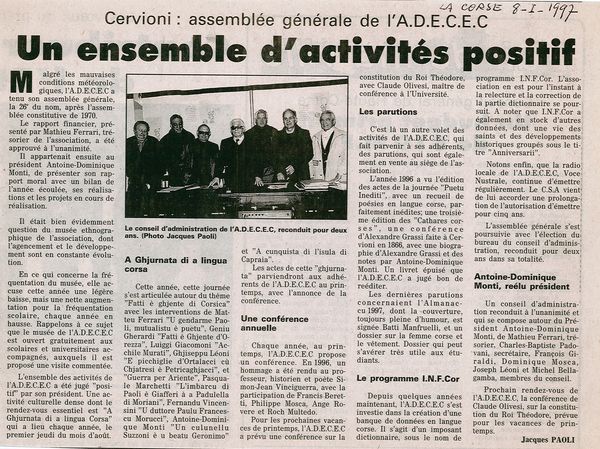 Un ensemble d'activités positif