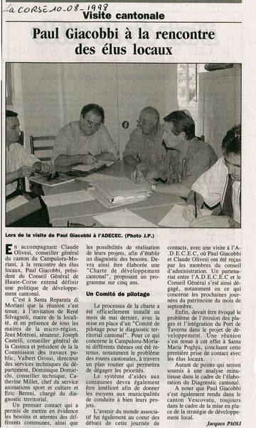 Paul Giacobbi a la rencontre des élus