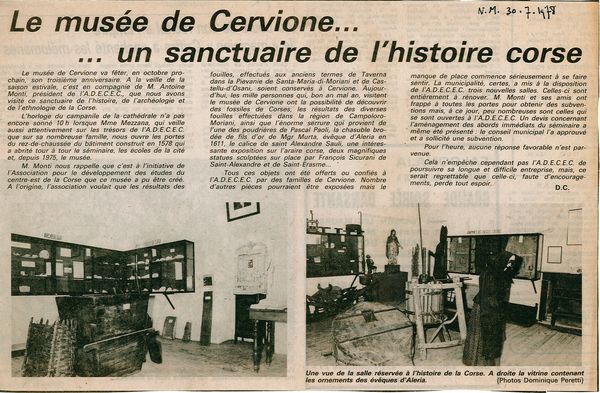 Un sanctuaire de l'histoire corse