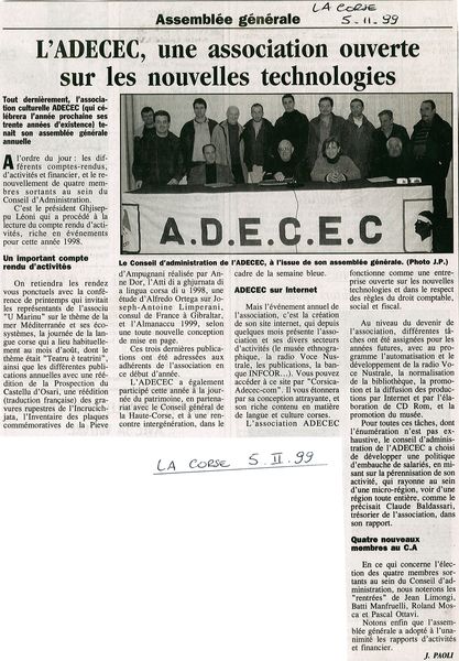 AG de l'ADECEC et les NTIC