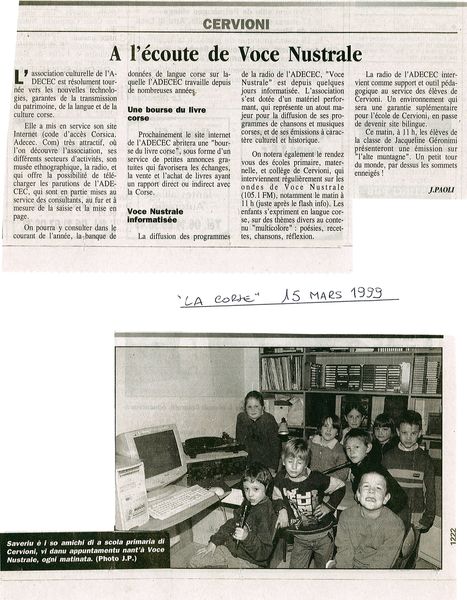 A l'écoute de Voce Nustrale