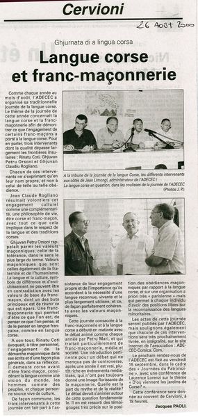 Lingua corsa è framassoneria 3