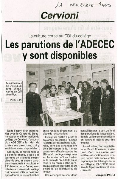 Au CDI du collège