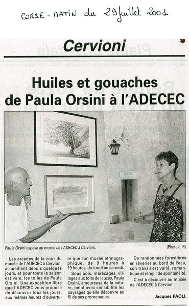 Huiles et gouaches de Paula Orsini