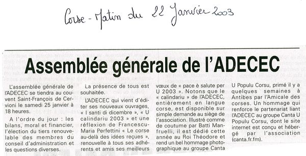 AG de l'ADECEC 2