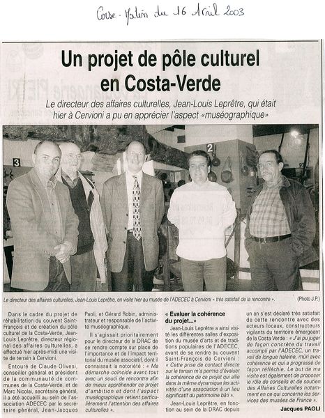 Un projet de pôle culturel en Costa Verde
