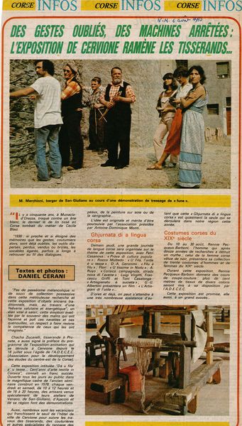 Démonstration de tressage de fune