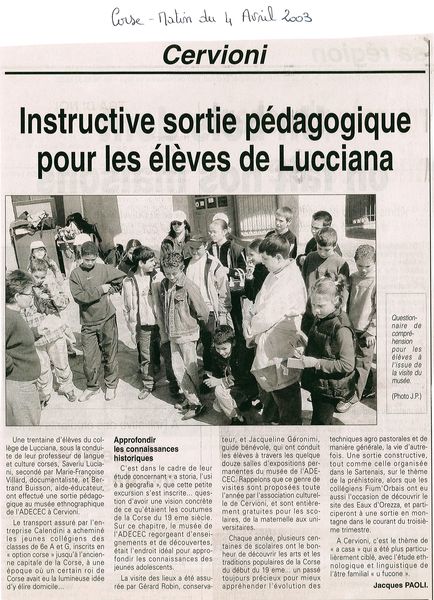 Instructive sortie pédagogique pour les élèves de 