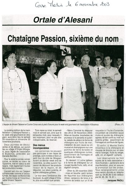 Chataîgne Passion, sixième du nom