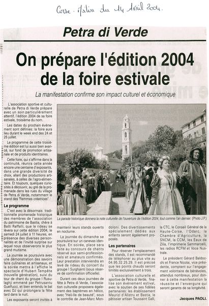 Foire de Petra di Verde