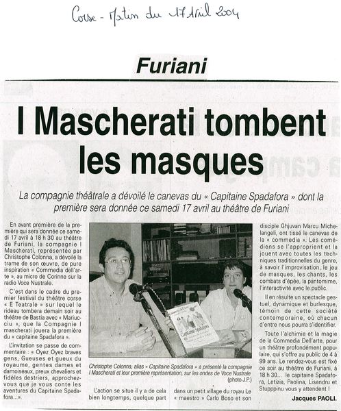 I Mascherati tombent les masques