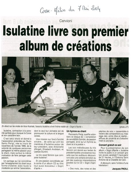 Isulatine livre son premier album de créations
