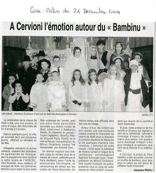 A Cervioni l'émotion autour du 