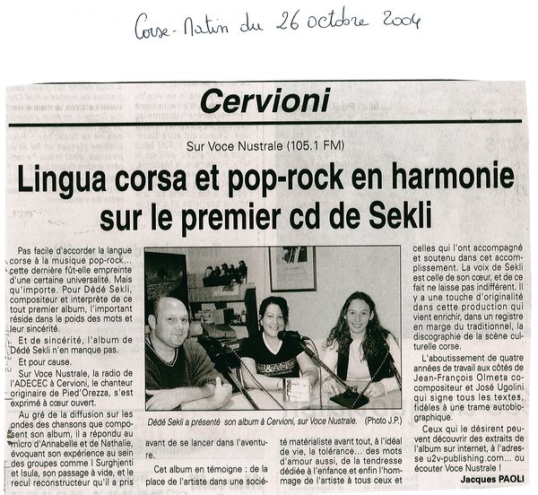 Premier CD de Sekli