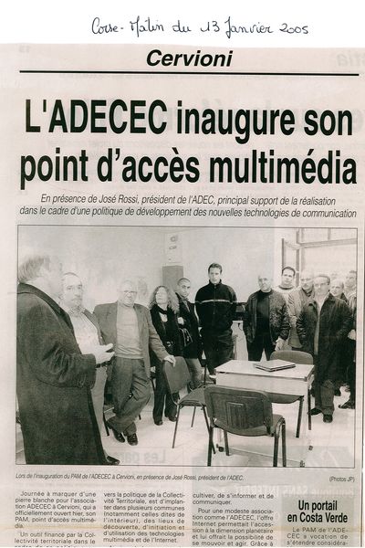 Inauguration du PAM 1