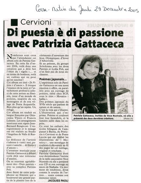 Di puesia è di passione avec Patrizia Gattaceca