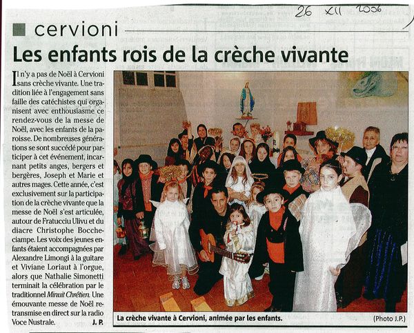 Les enfants rois de la crèche vivante