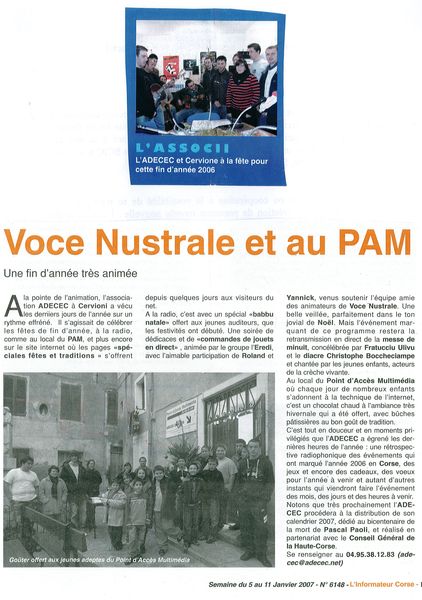 Voce Nustrale et au PAM