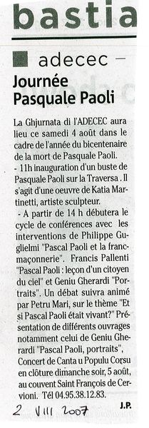 Journée Pasquale Paoli 1