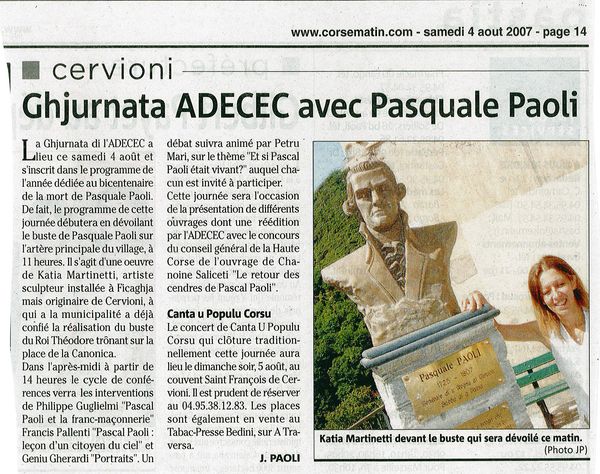Journée Pasquale Paoli 2